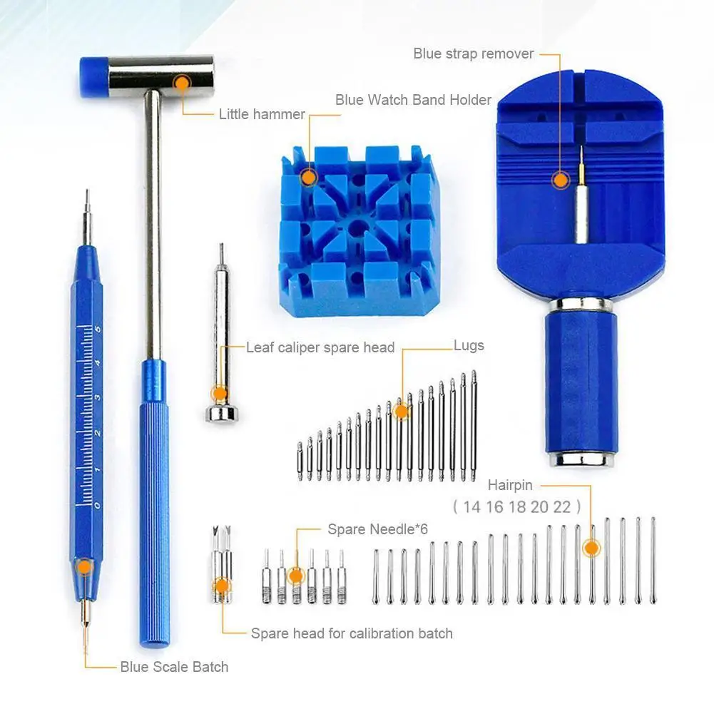 Watch Repair Kit Watch Band Link Pin Tool Set Watch Battery Replacement Tool Kit for Watch Repair Replacement and Resizing