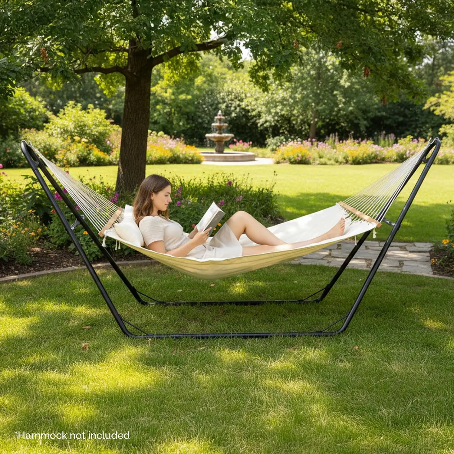 Hammock Stand Only, Universal Design for Double Hammocks, Compatible with 9 to 14 Ft Hammocks