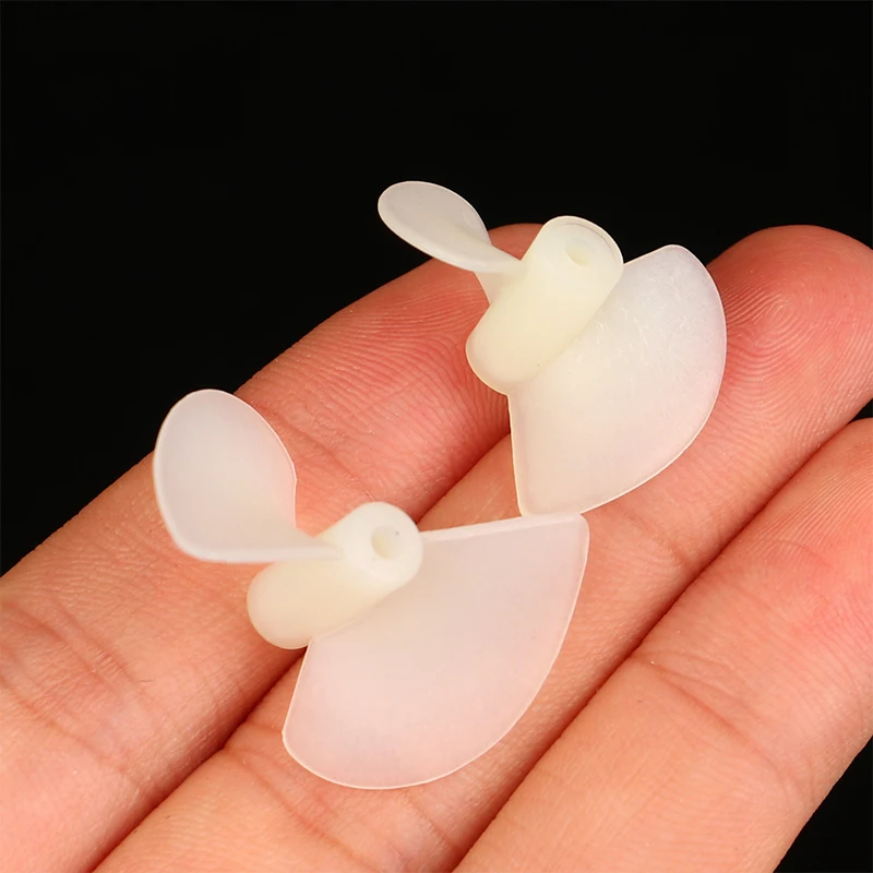 1 Pairs D22mm/26mm CW/CCW Electric Nylon Prop Screw DIY White Two Leaf Propellers For Rc Boats Models 2mm Shaft