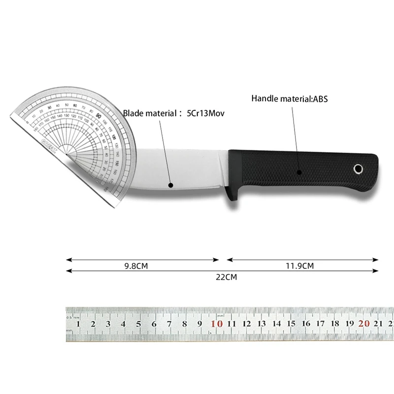 Fox F1 straight knife, hiking outdoor camping ABS handle hunting fruit fishing survival knife tool gift tactical knife