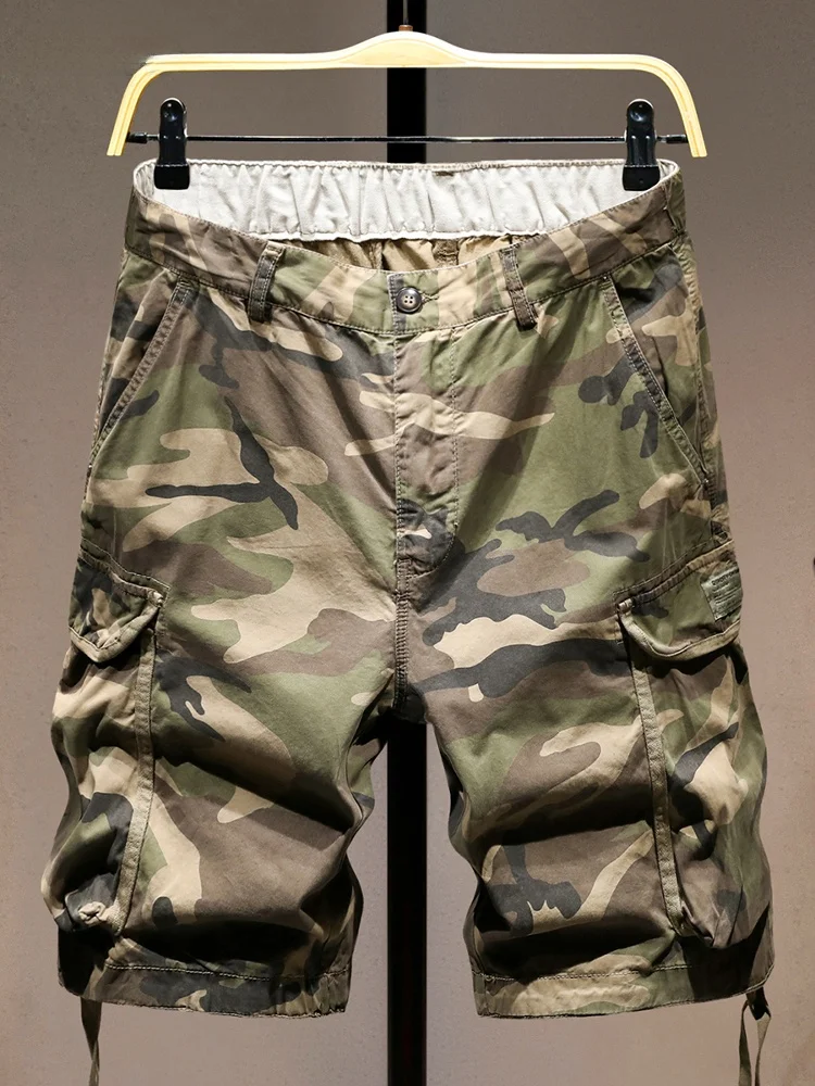 

Outdoor Camouflage Shorts Men's Summer New Style American Heavyweight Multi-Pocket Loose Straight Five-Quarter Pants