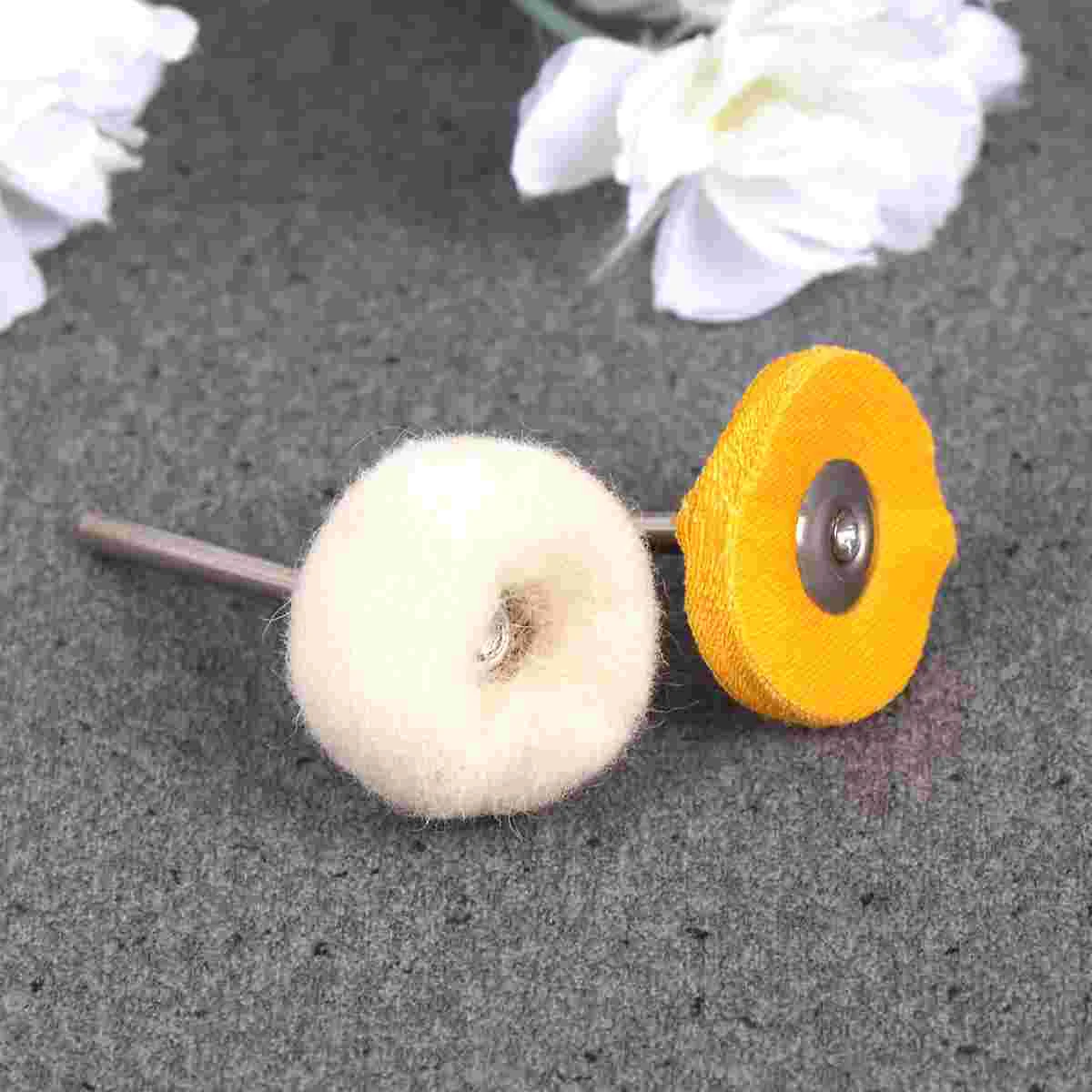 40 Pcs Wool Polishing Tools Grinding Roller Buffing Wheels Head Heads Brush Shank