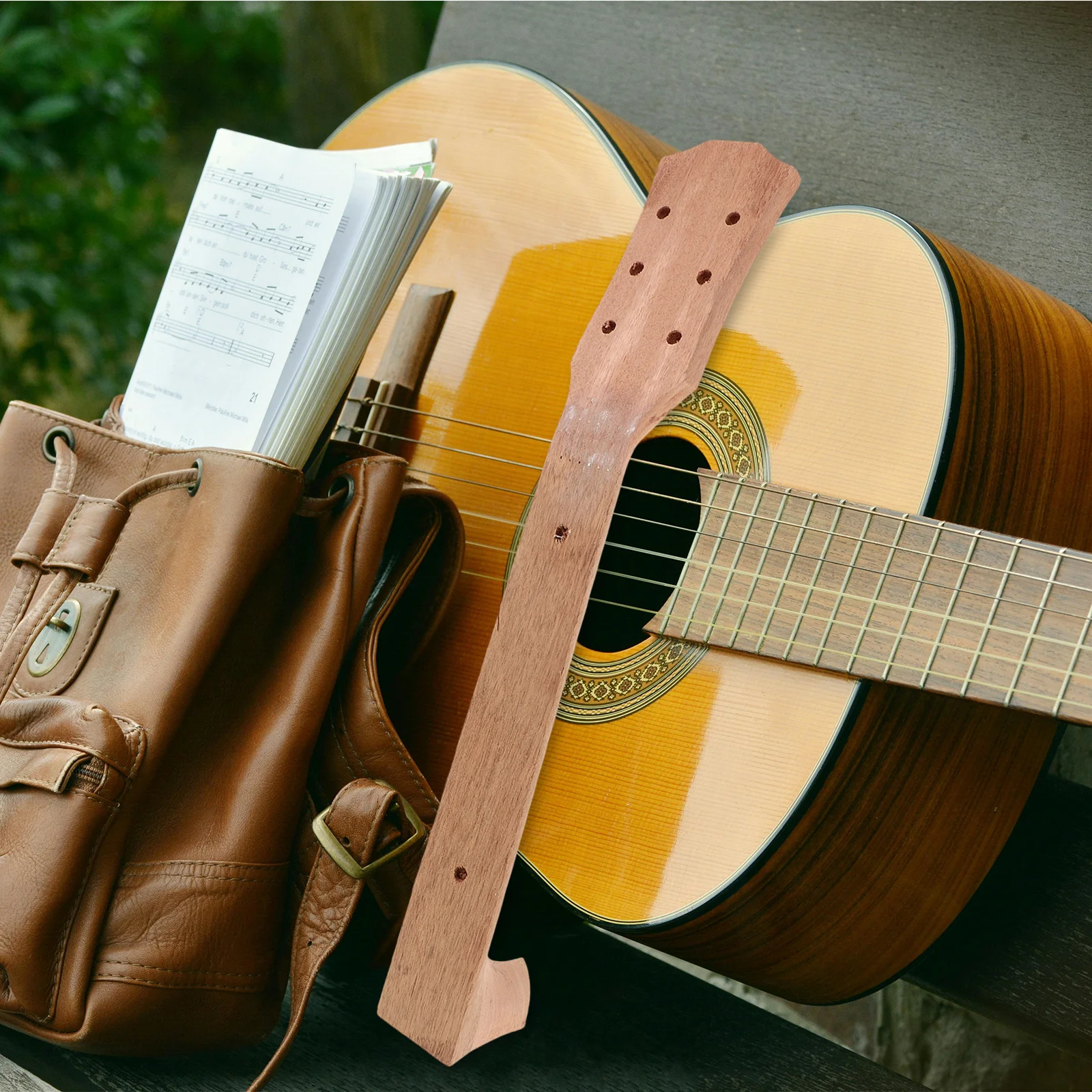 

Guitar Neck Roasted Maple Rosewood Fingerboard Half Paddle Headstock Durable DIY Replacement Acoustic Classical Guitar