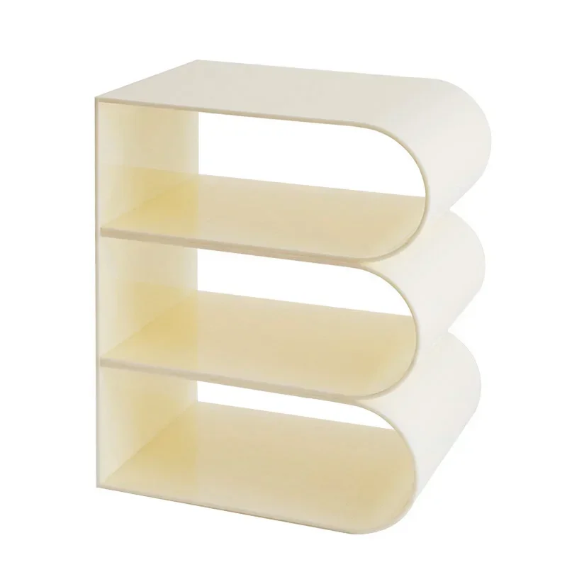

Nordic Light Luxury Arch Acrylic Bookshelf Creative Multilayer Storage Versatile Coffee Table Book Cabinet Elegant Living Room