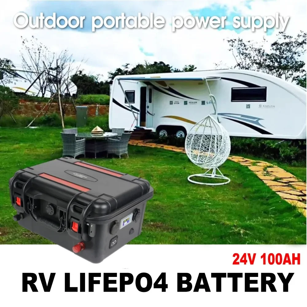 24V 100Ah lifepo4 battery pack Rechargeable solar battery 24V 70AH with PD BMS For RV boat Motor Outdoor Inverter