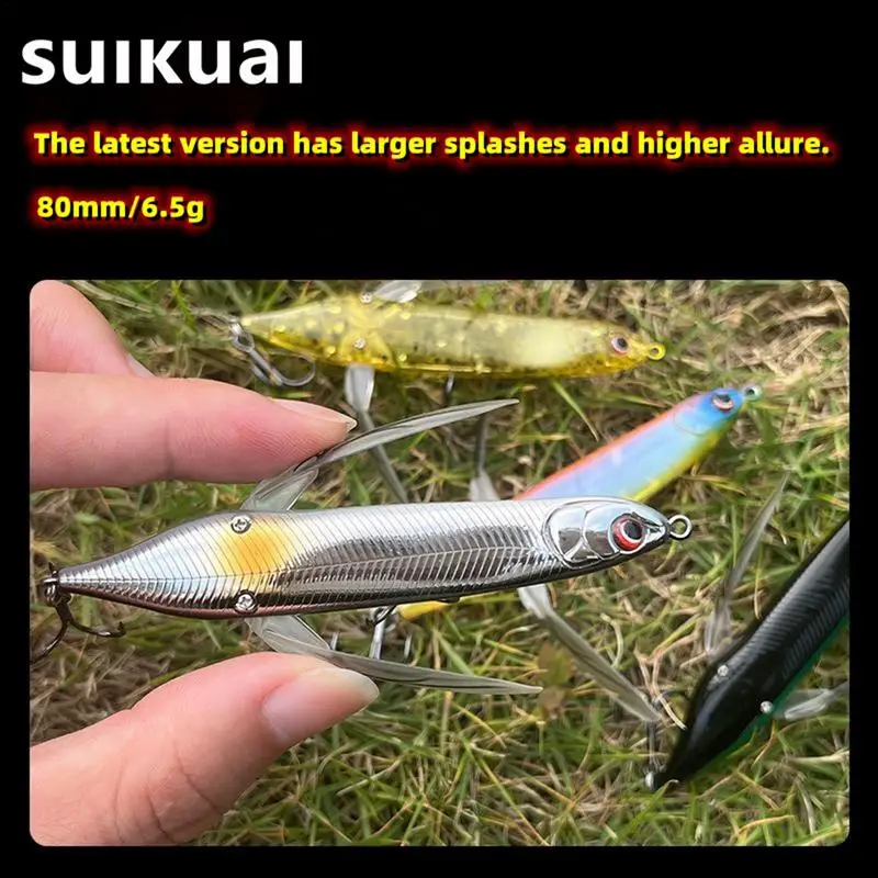 

Dragonfly Topwater Stickbait With Skirted Wings Superficial Buzzbait Crawler Bait Artificial Surface Popper Pencil Lure For Bass