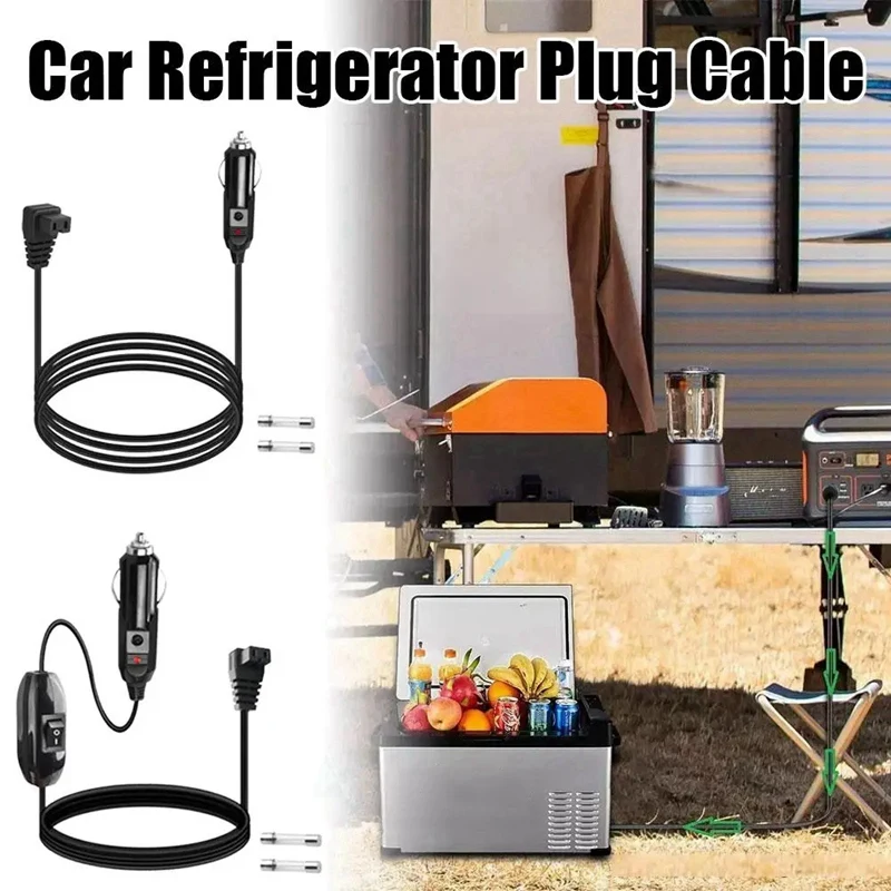 12V Car Refrigerator Power Cable, 2M Fridge Freezer Extension Cable With Cigarette Lighter Adapter For Fridge Heater