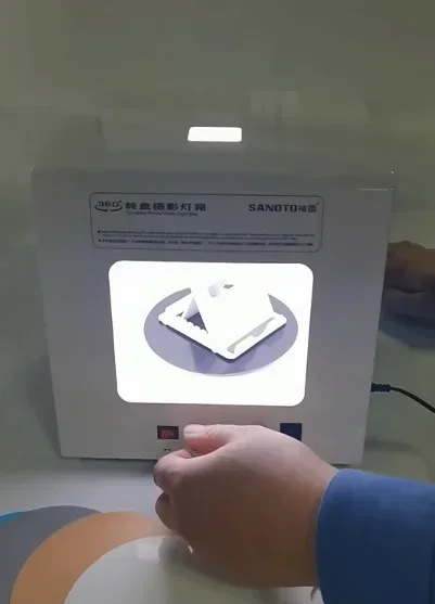 Mini Photo Studio Fotografia Light Box Softbox Giradischi rotante dimmerabile per gioielli Fotografia Video Scansione 3D