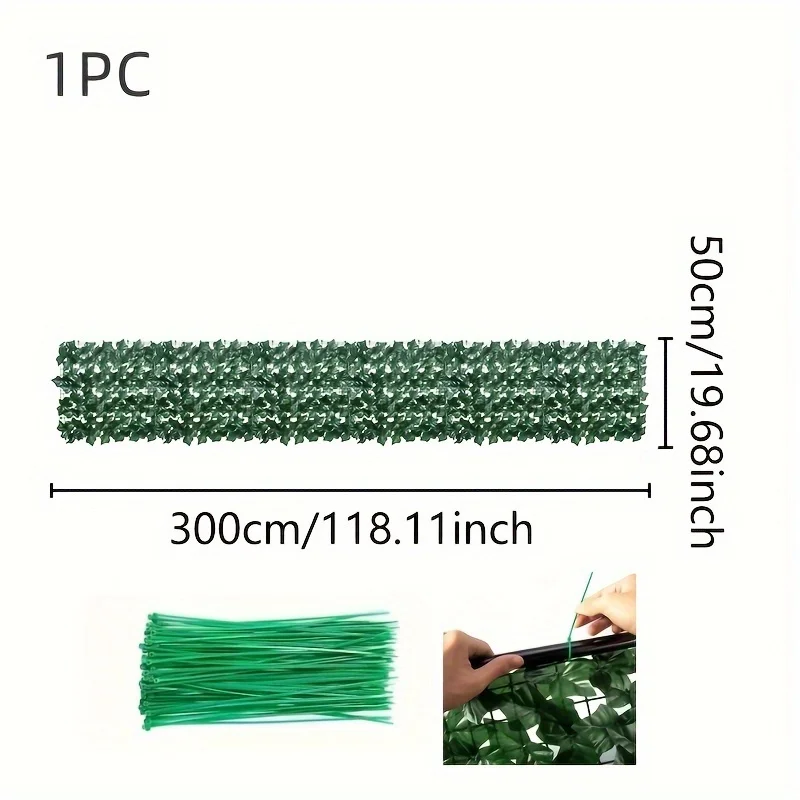 50x200cm sztuczny bluszcz płot zielony płot panele sztuczne ekran ogrodzenia prywatności dla ogrodowa domu dekoracja balkonowa 1x3m