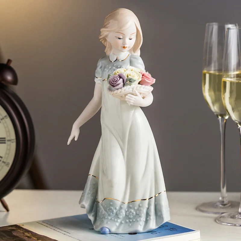 European home decoration ornament, living room wine cabinet jewelry decoration, modern room bouquet, Western women's handicrafts