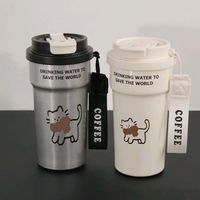 Portable 500ml Insulated Water Bottle Leak-proof Stainless Steel Thermal Cup Vacuum Flasks Lightweight Travel Coffee Cup