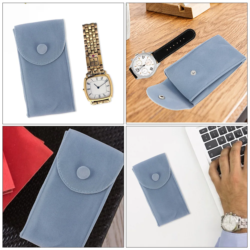 

Watch Pouch Non Woven Material Comfortable Safe Portable Watch Bag Protective Container Store Small Objects