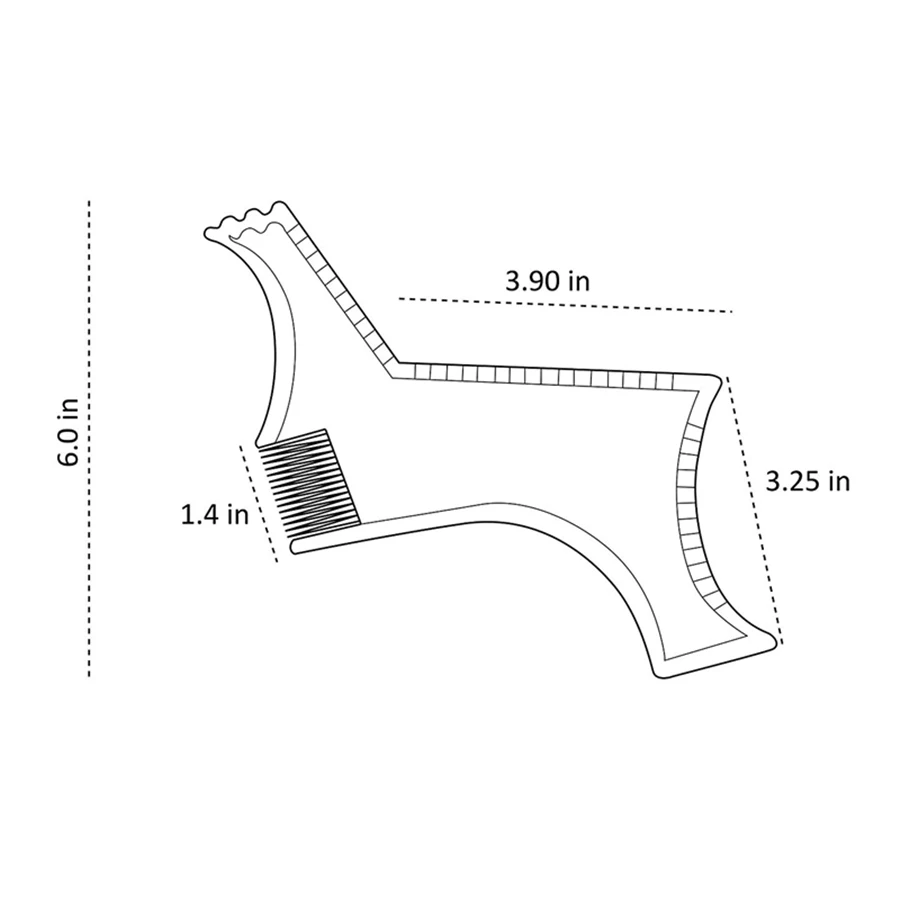 Picture 7: 2pcs/set Beard Shaping Tool for Men – Multi-Line Beard Trimming Template with Built-in Comb, Beard Guide for Precise Shave Style