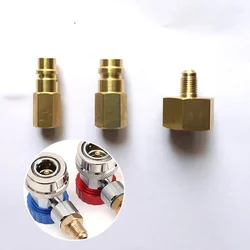 3pcs Bottle Adapter Set For Refrigerant R134a Air Conditioning Gas Transfer Adapter Automotive HVAC Connection