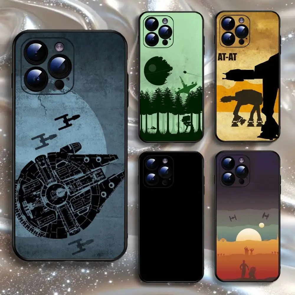 

Graphic design s-star w-warss Phone Case For iPhone16,15,14,13,12,11 Plus,Pro Max,XS,X,XR,SE,Mini,8,7,Soft Silicone Black Cover