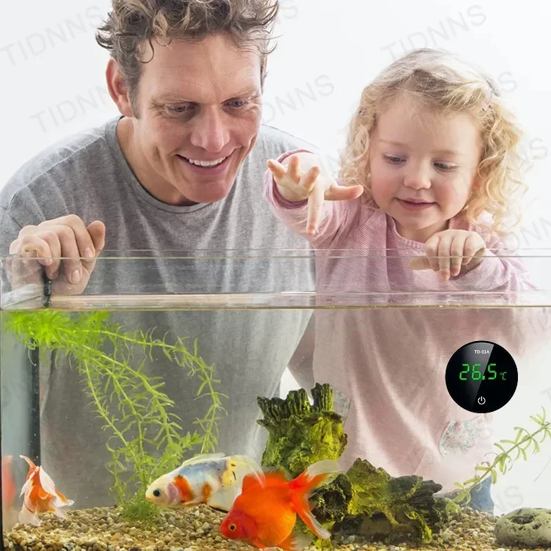 Digital Aquarium Charging Thermometer Tank Fish Mini Precision High Newest -9.9-50℃ External Type-c LCD