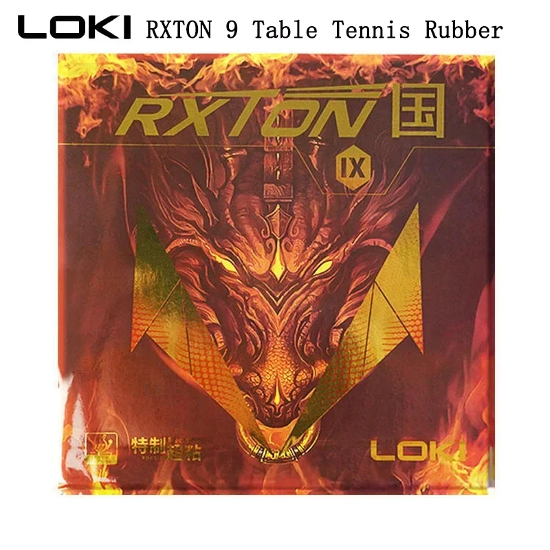 LOKI RXTON 9 Table Tennis Rubber Super Sticky Pips-in Internal Energy Fast Attack and Arc Ping Pong Rubber with Blue Cake Sponge