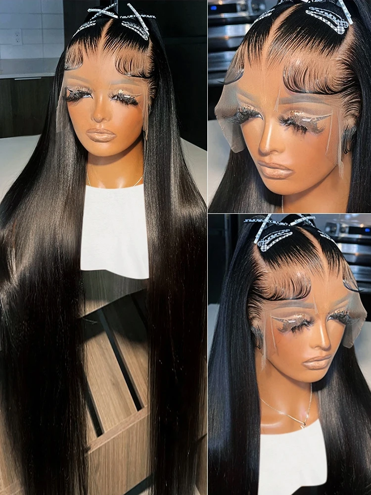 13x6 HD Lace Frontal Wig Human Hair 250 Density Brazilian Glueless Straight 13x4 Lace Front Wigs For Women Preplucked 30Inch 200