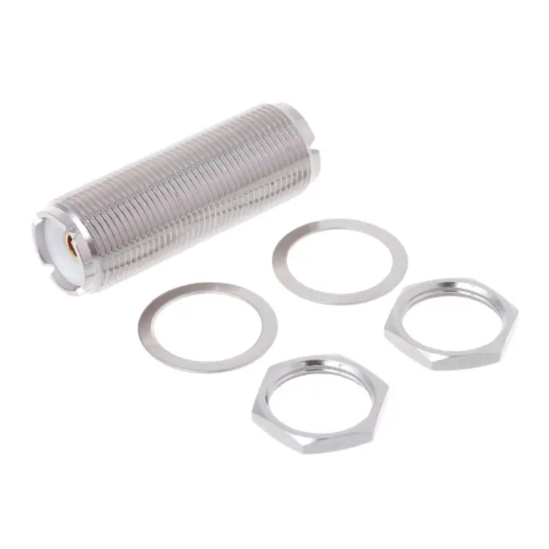 UHF SO239 Female To Female Nut Bulkhead Panel Mount Adapter Connector Strai