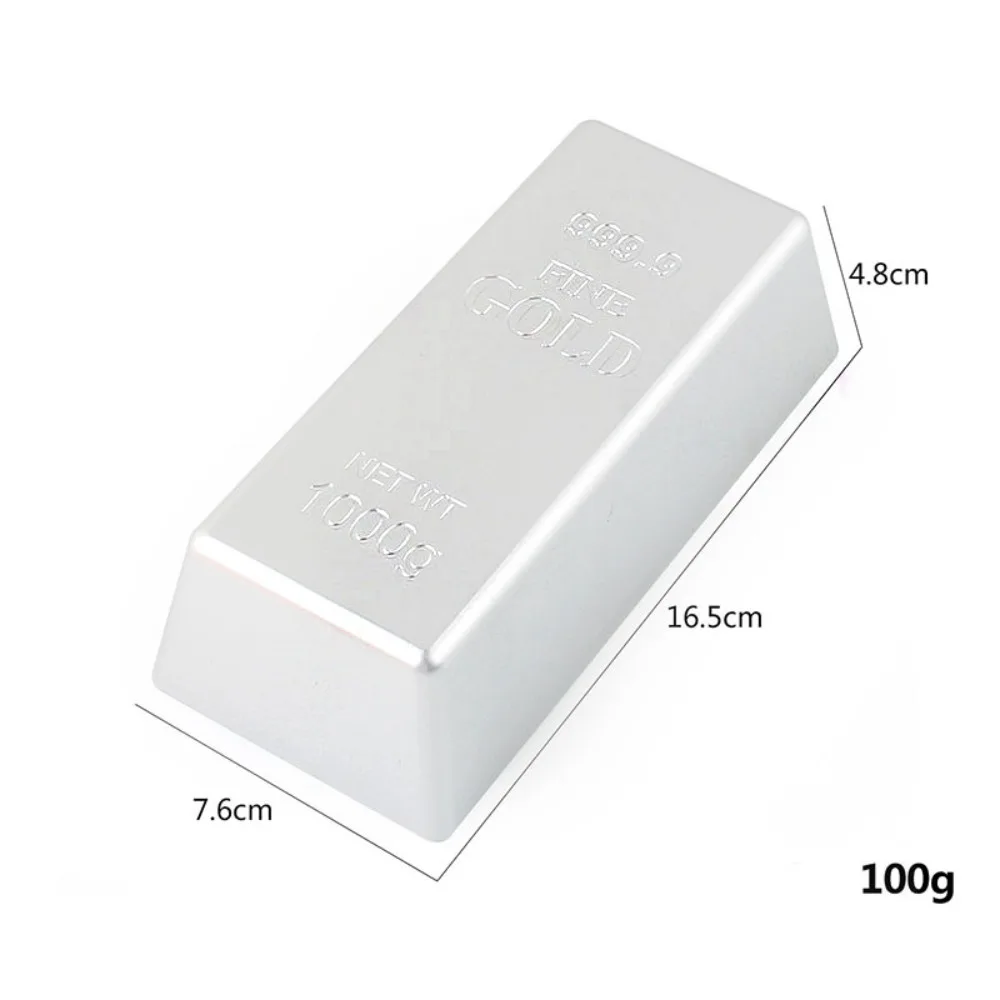 Kantooraccessoire Simulatie Nep Gouden Bar Presse-papier Deurstop Gouden Baksteen Glinsterende Plastic Gouden Bar Spaarpot Bureau