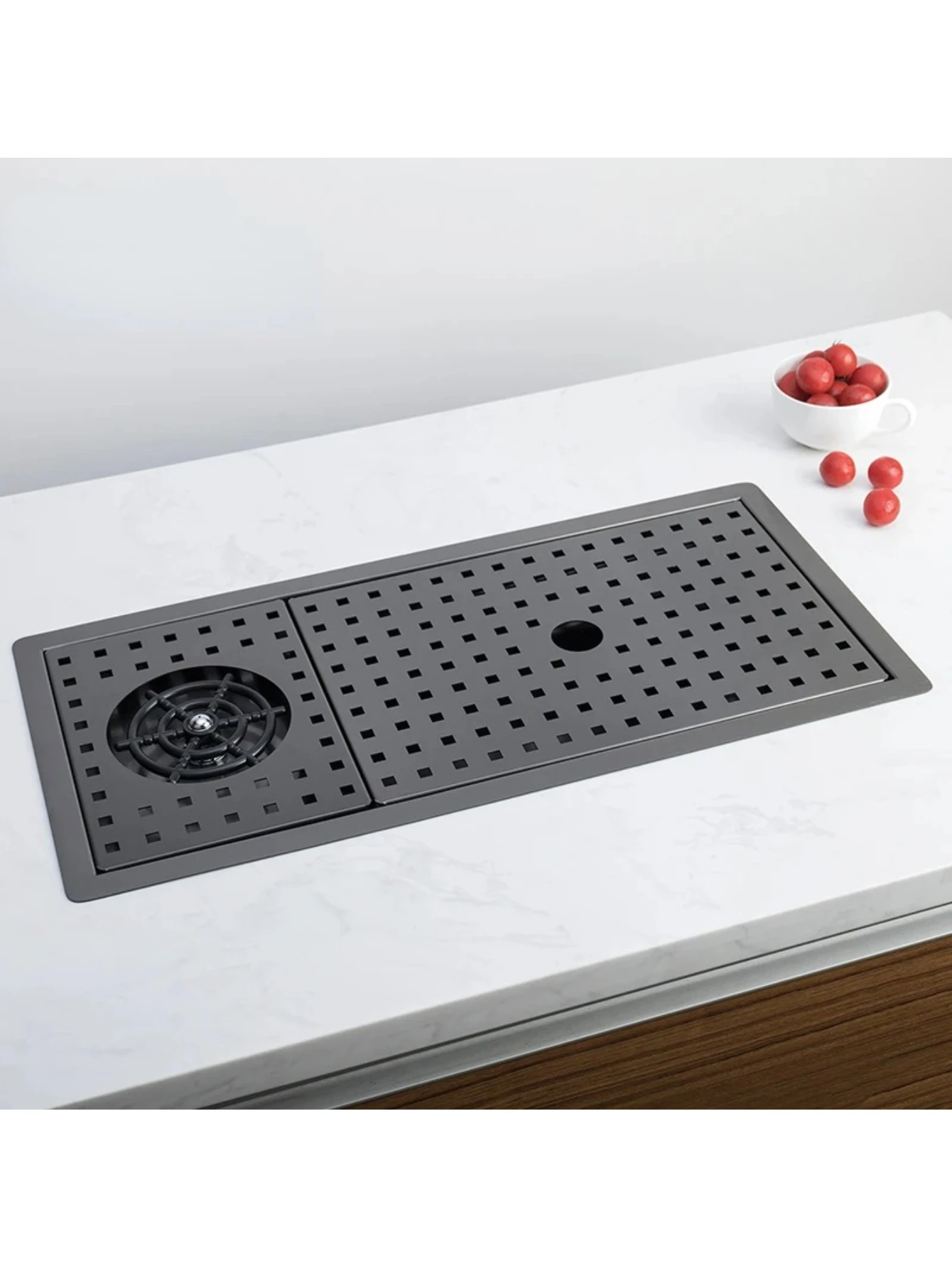 304 Stainless Steel Single-Bowl Kitchen Sink with Narrow Basin and Hidden Cup Washer