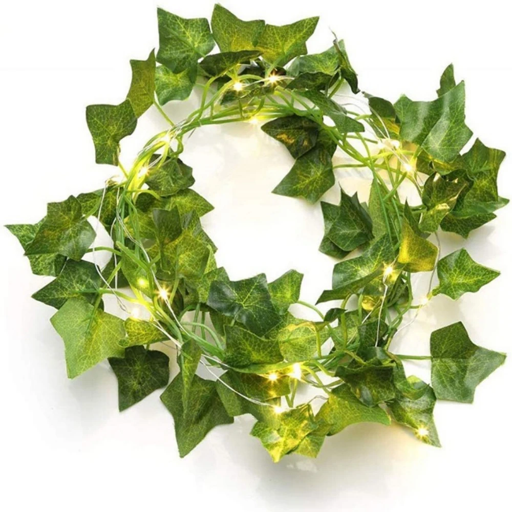 2M 5M 10M Esdoornblad LED Light String 5V USB/Batterij Groen Rode Bladeren Kerst Bruiloft Thuis Feestdecoratie Fairy Light