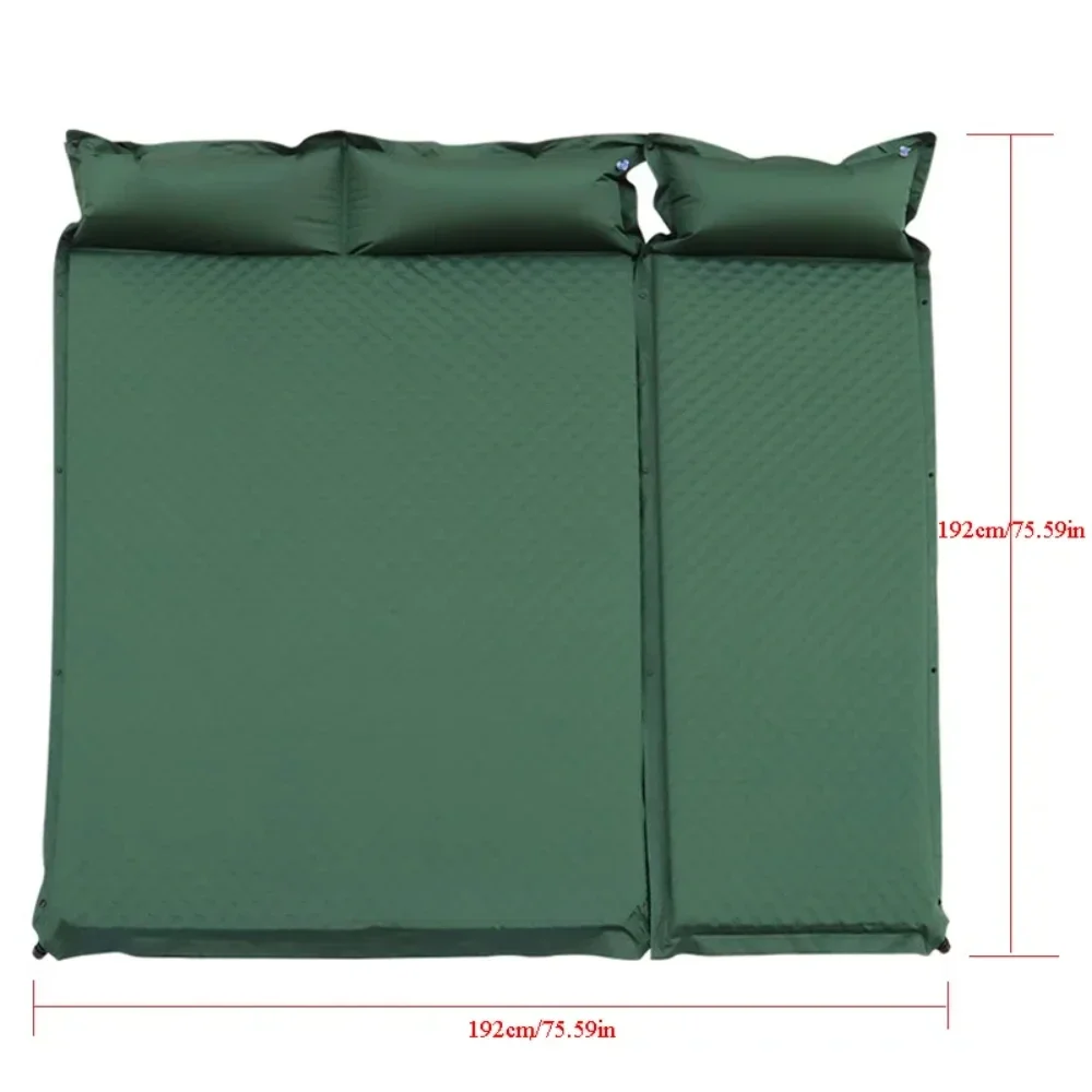 For 1-3Persons Thick 5cm Automatic Self-Inflatable Mattress  Pad Tent Camping Mat Comfortable Bed Heating Lunch Rest Tourist