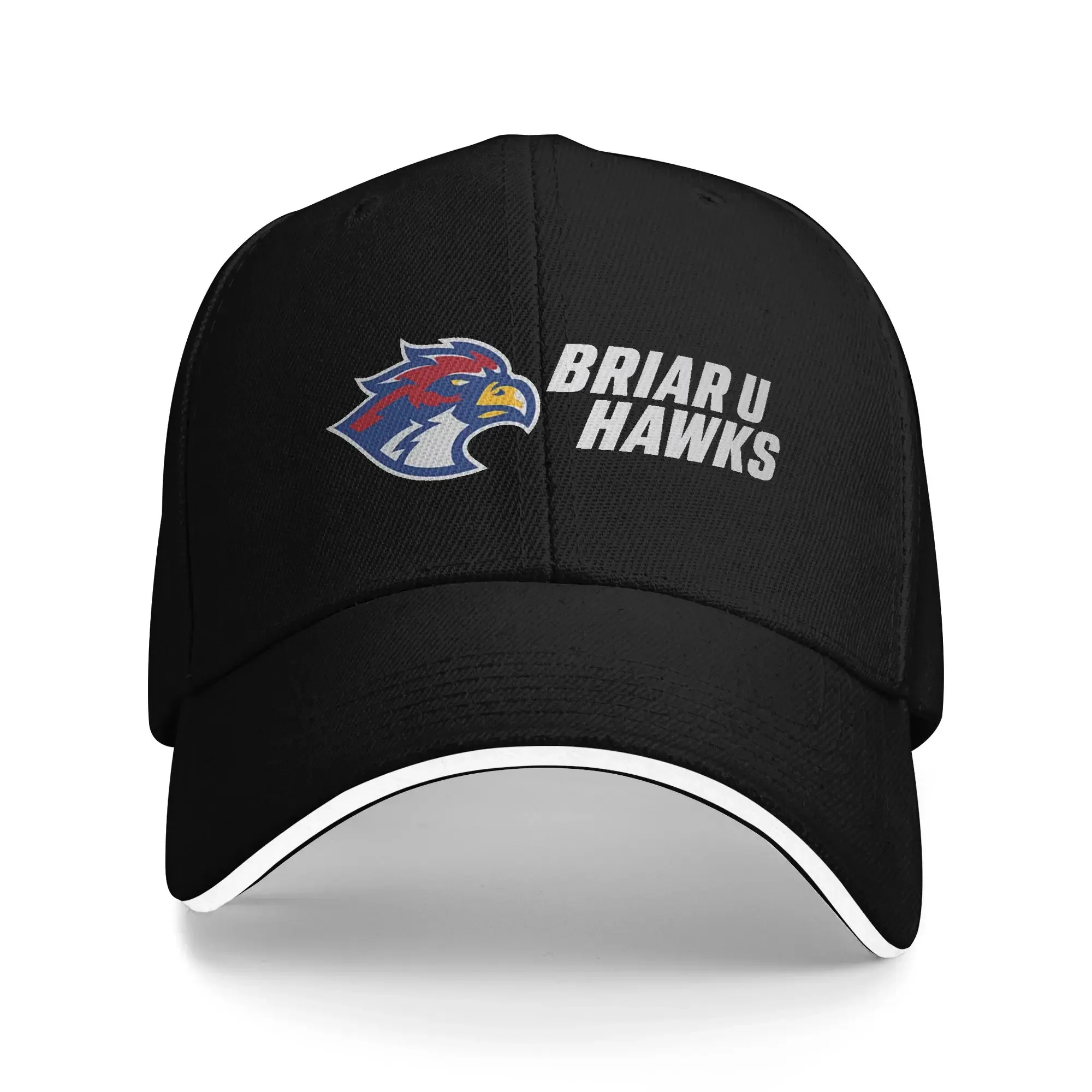 New Off-Campus Briar University Hawks Sandwich Baseball Cap Classic Polyester Ice Hockey Sun Cap Men Women Gift Adjustable Adult