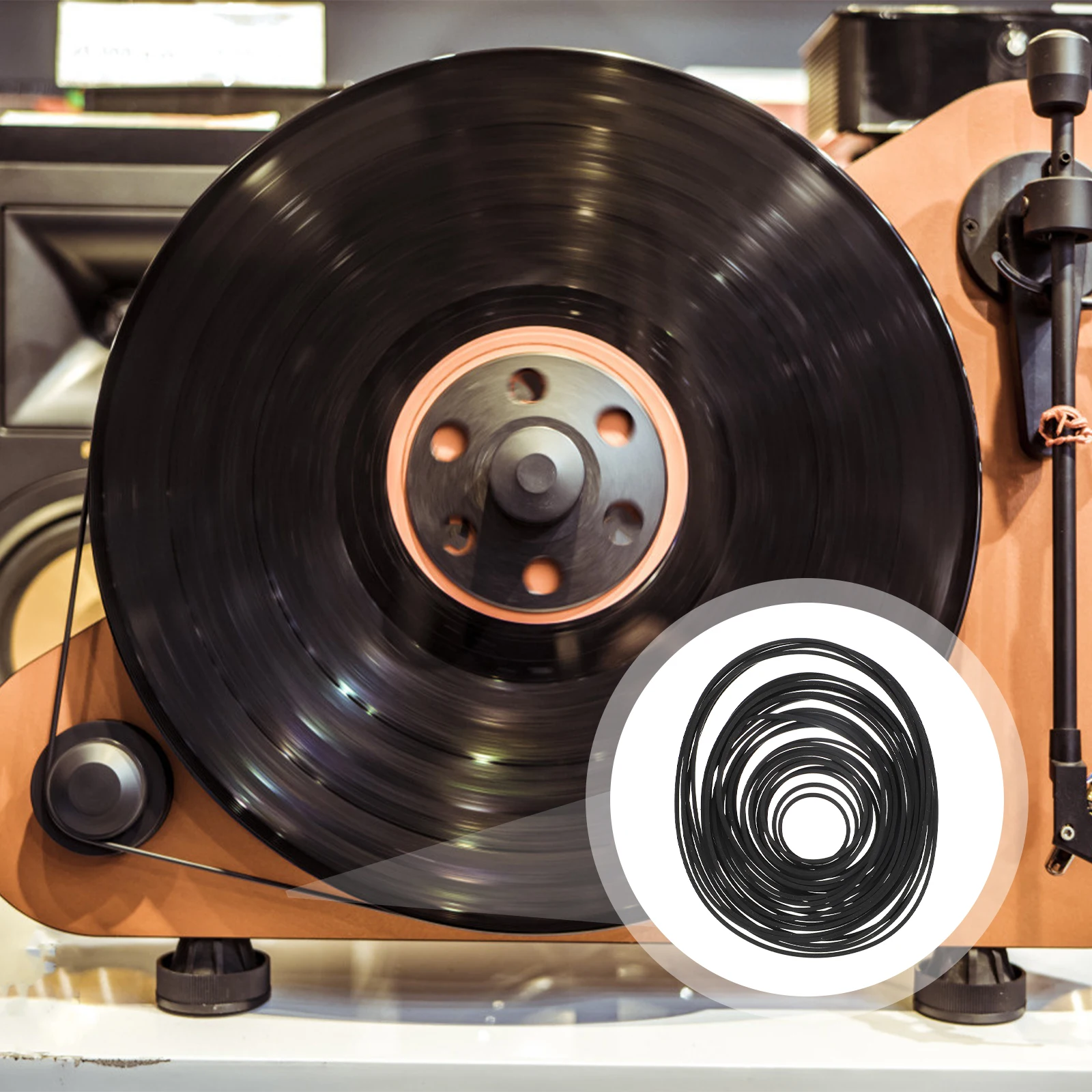 

30pcs Cassette Tape Machine Belt Rubber for Recorder Maintenance DVD Drive Video Player Portable Audio Device