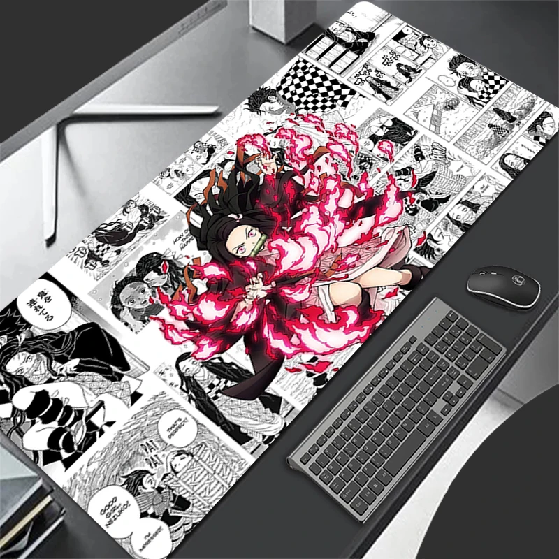 

Mouse Pad Nezuko Gaming Laptops Keyboard Mat Deskmat Pc Accessories Desk Protector Anime Gamer carpet Mousepads Demon Slayer XXL