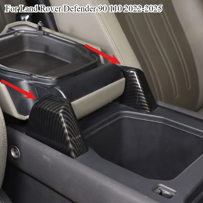 

For Land Rover Defender 90 110 2022-25 ABS Carbon Fiber Car armrest box screw trim cover interior Car Replacement Accessories