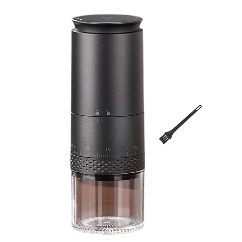 

FGGS-Electric Coffee Grinder Automatic Grinder Coffee Grinder Grinding Coffee Beans And Pressing Powder Home Use Portable