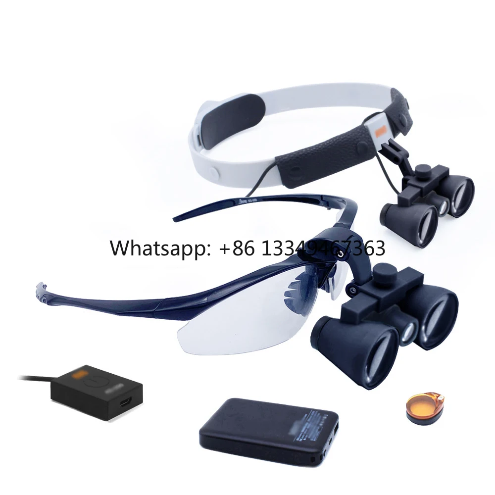 All-in-one Surgical Loupe Head Magnifying Glass with Light for Oral
