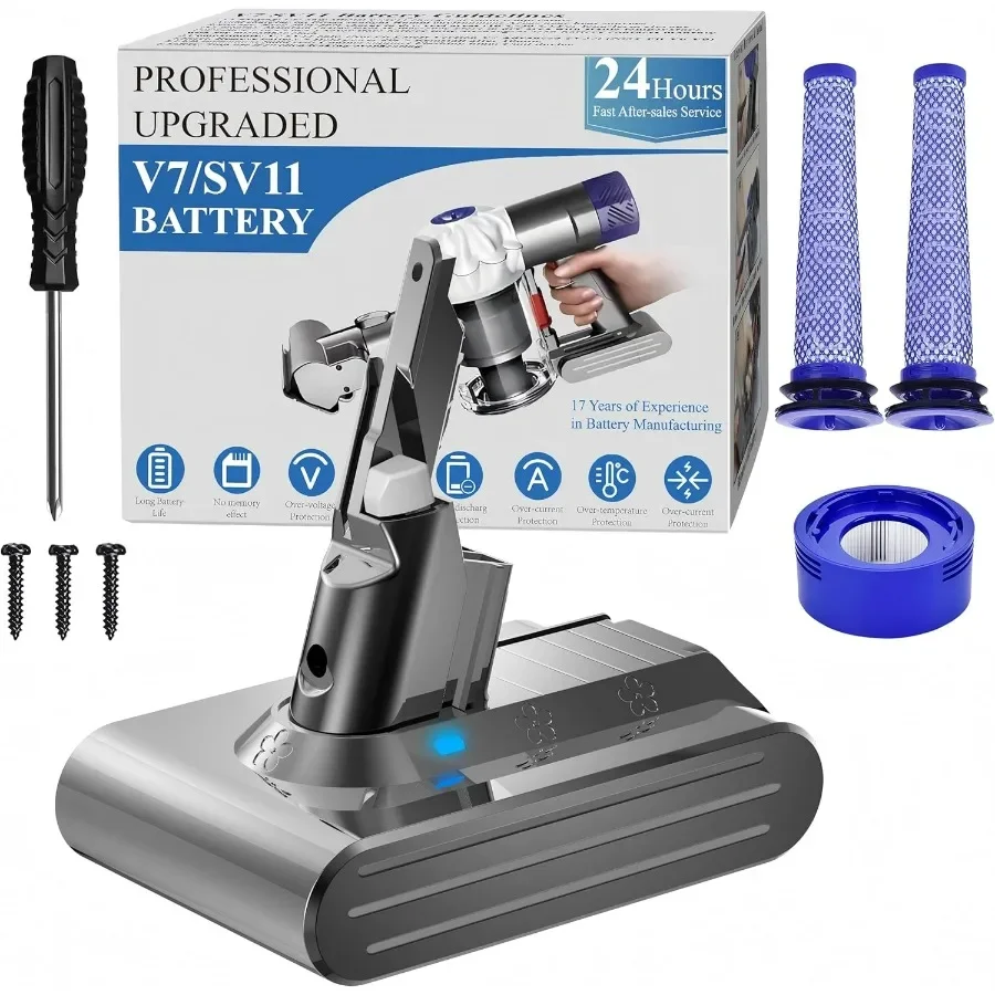 المهنية 8500mAh V7 الحيوان تبديل البطارية ل دايسون SV11 V7 موتورهيد الحيوان الزناد HEPA سيارة + قارب المطلق يده/S