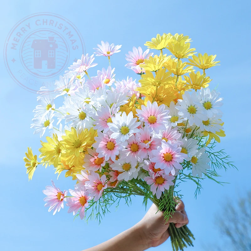 

Chamomile Simulation Small Daisy Artificial Flower Living Room Decoration Table Artificial Flower Bouquet Floral Arrangement