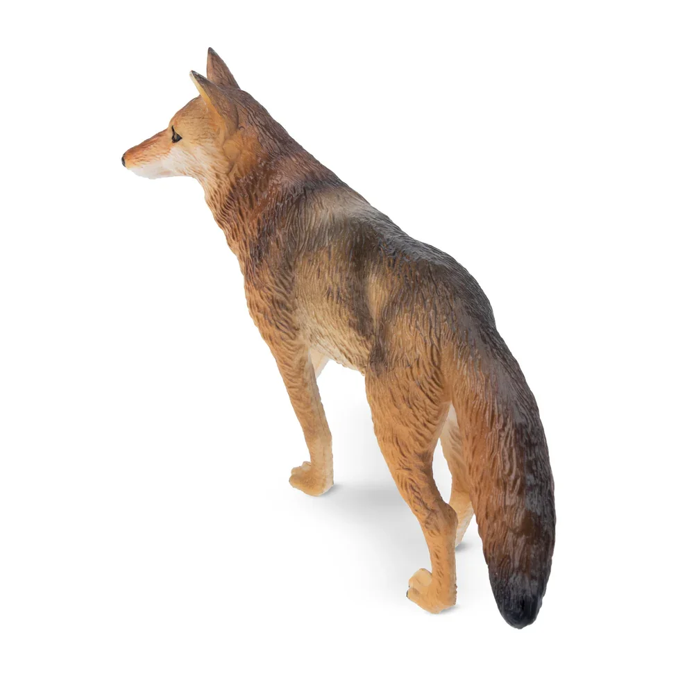 Toymany Simulation Coyote Wildlife  Animal Model Toy Mini Figures Dolls Action Figurines Toys Children Gift Cake Decoration