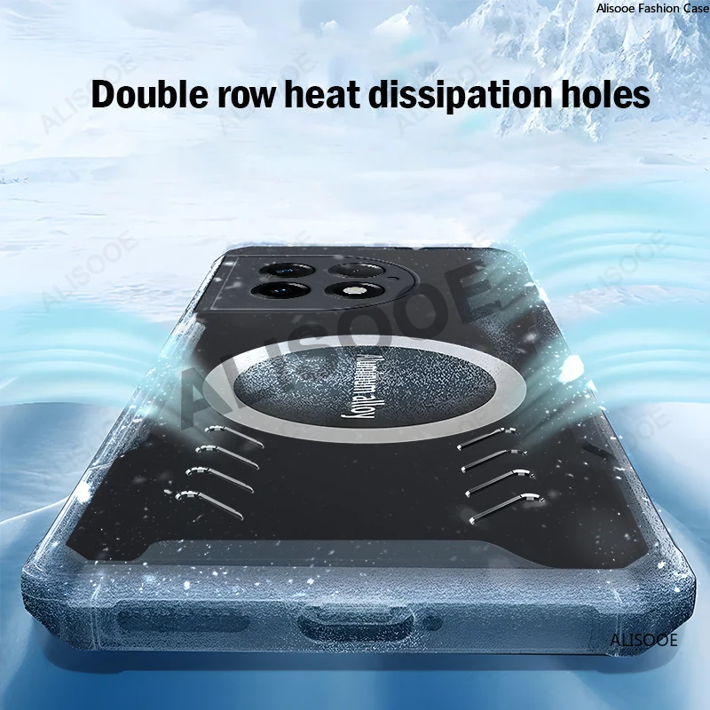 Klare Hülle für Oneplus 13 13R 13T 12 11 Hülle Transparente Wärmeableitungsschutzhülle für Oneplus 13 12 11 10T 10 Pro Funda