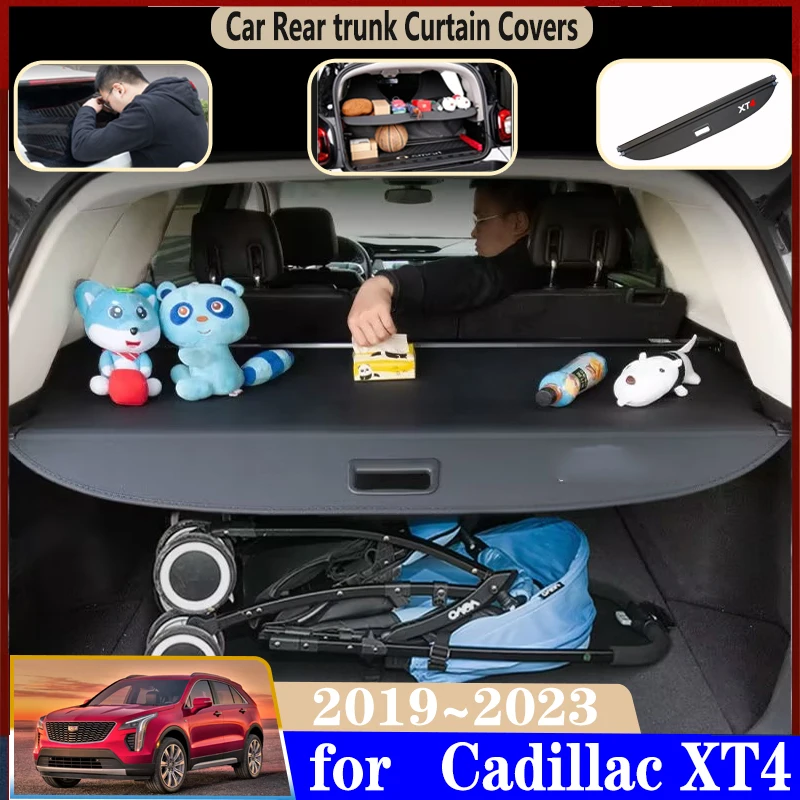 

Trunk Curtain For Cadillac XT4 2023 2022 2021 2020 2019 Car Dedicated Trunk Rear Curtain Cover Retractable Space Car Accessories