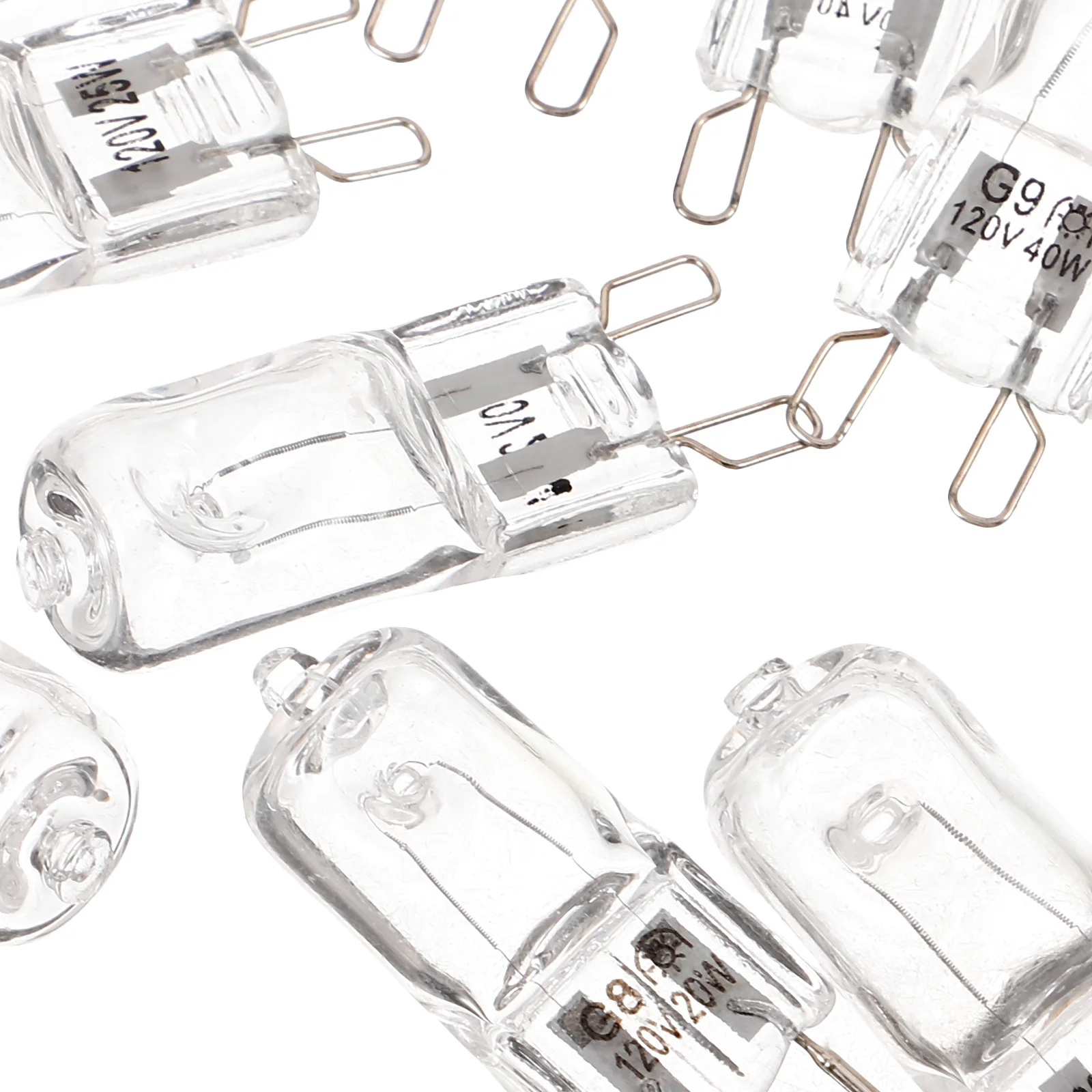 10 قطعة مصباح الفرن مقاومة للحرارة مصابيح الهالوجين G9 25 واط 40 واط 120 فولت الزجاج الشفاف الأجهزة ضوء استبدال المصابيح الساطعة للمطبخ