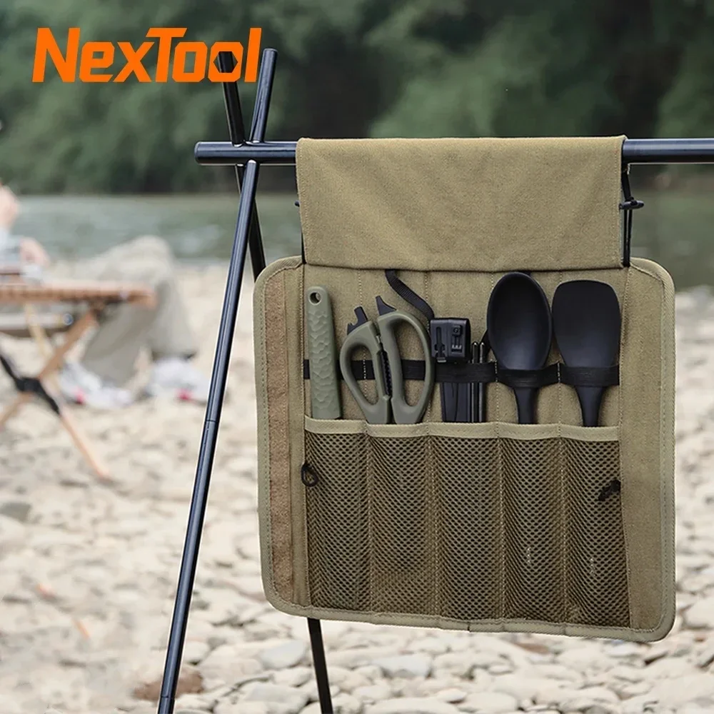 NexTool 6pcs Camping Kitchen Cookware Set Portable Outdoor Travel Barbecue Tools Cooking Utensils Grilling Set for BBQ Picnic