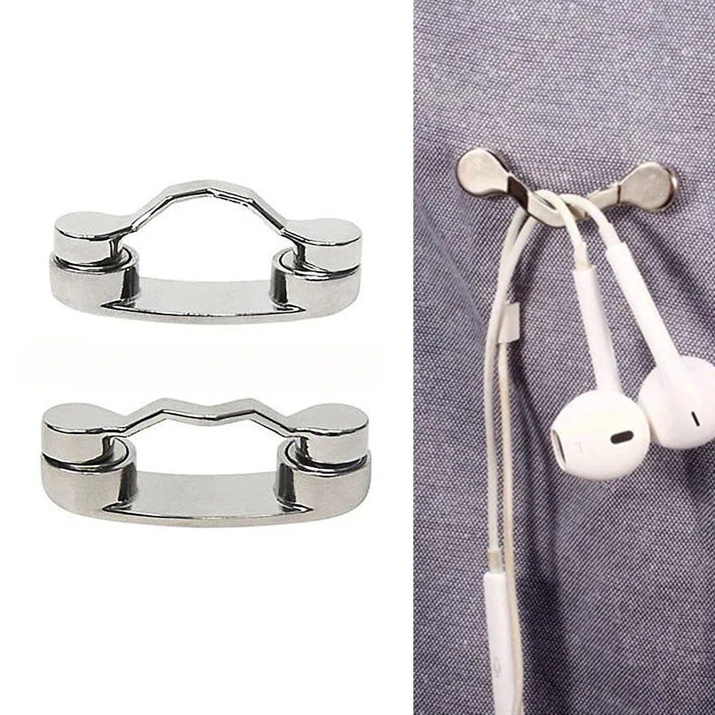 Multi-function Portable Magnetic Eyeglass Clips Holder Hang Brooches Pin Zinc Alloy Magnet Glasses Headset Line Metal Buckle