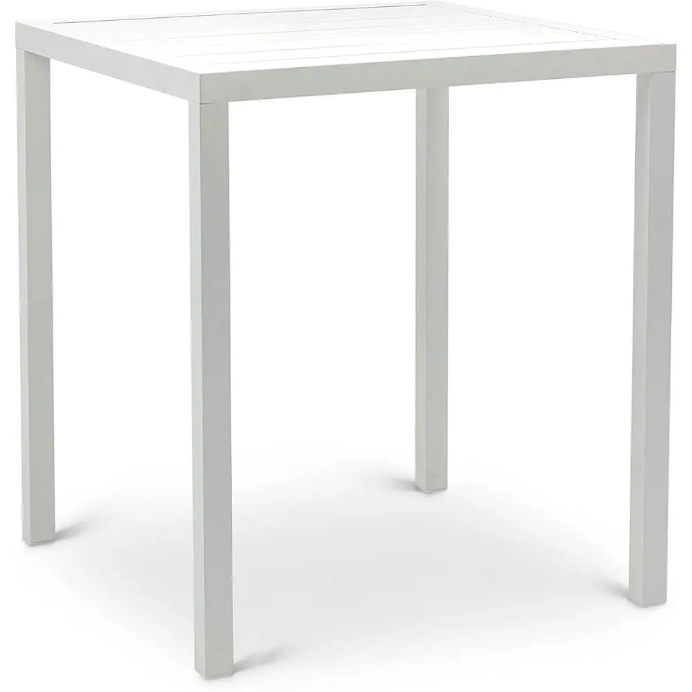 

Contemporary White Outdoor Patio Square Bar Table, 35x35x40 Inches
