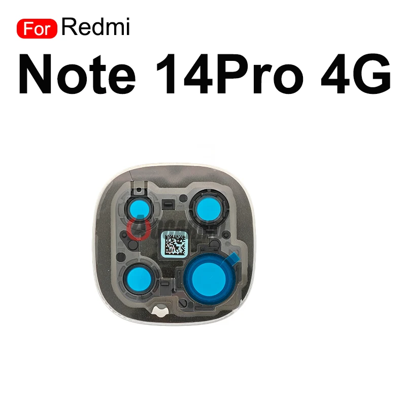 Aocarmo For Redmi Note 14 Pro 4G 14Pro+ 5G Rear Lens Back Camera Lens With Frame Replacement Part