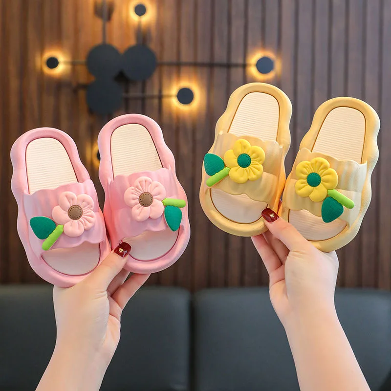 Kinder Slippers Zomer Meisjes Stappen Op Poepgevoel Indoor Bad Anti-Slip Anti-Geur Schattig Meisje Baby Ouder-Kind Cool Slipper