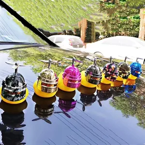 Yellow duck with bicycle helmet without lights, engine accessories, interior decoration of the car, auto 6 Main Moto Accessory Sales - №1