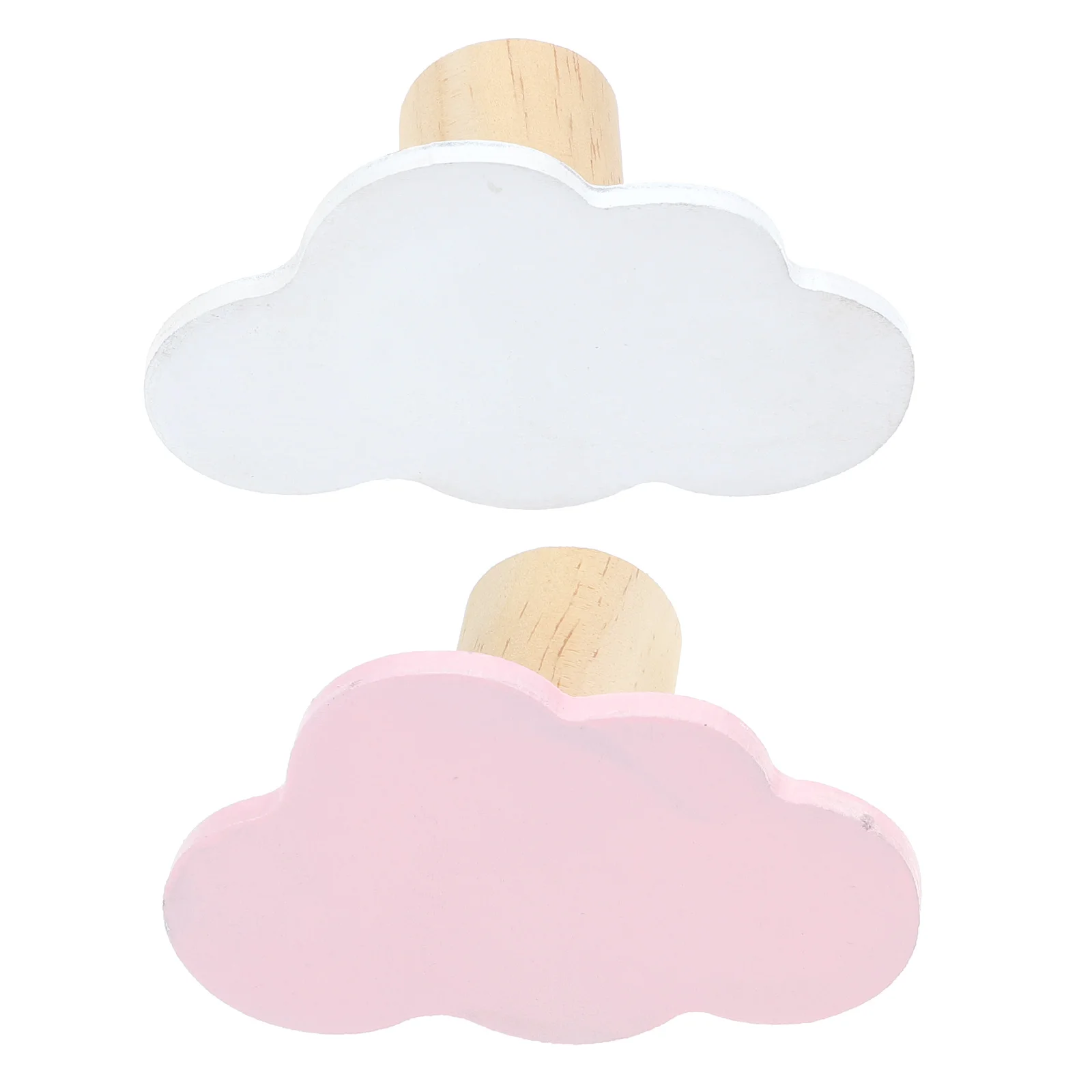 

2 PCS Cloud Hook Hat Hanger Kids Room Wall Decors Wooden Shaped Hanging Hooks Home Coats Hangers Household Adorable Children