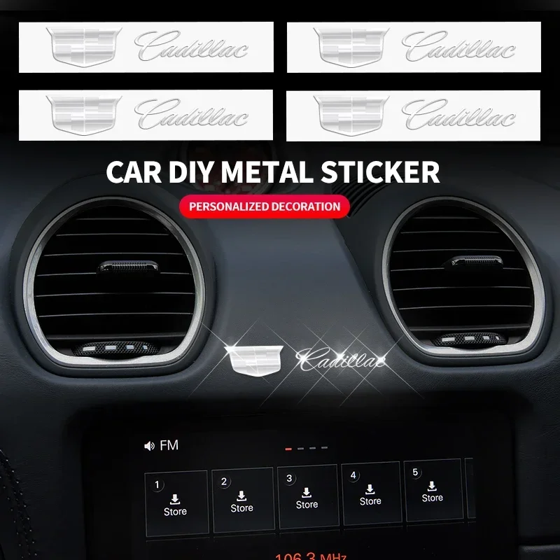 Metal Emblem Auto Decor Wiper Decals Reflective Car Window Stickers for Cadillac Escalade GT4 XT4 ATS XT5 CTS SRX XTS CT6 CT5