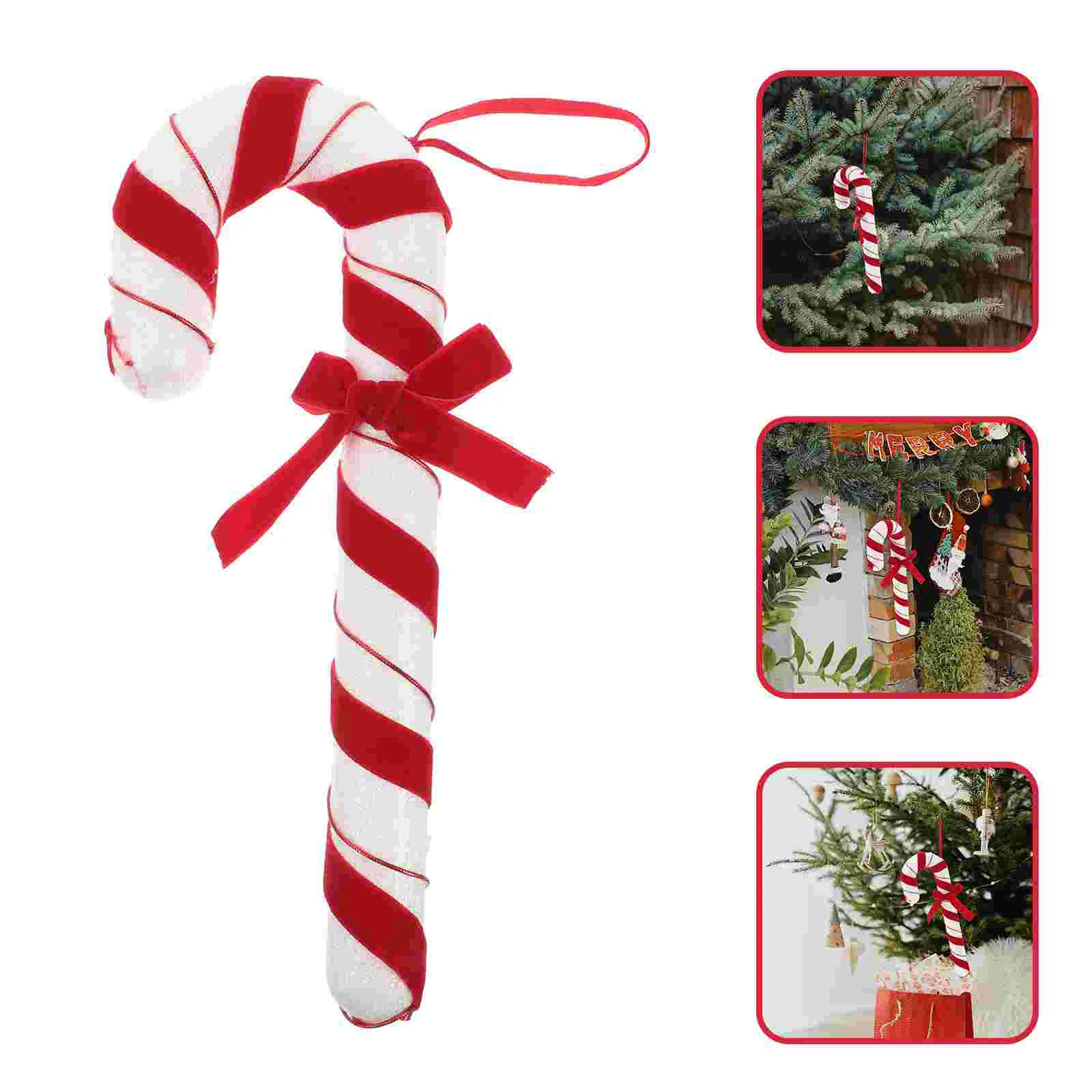 Christmas Decorations Outdoor Candy Cane Pathway Lights Large Canes Fake Red Ornaments Holiday Centerpieces Tree