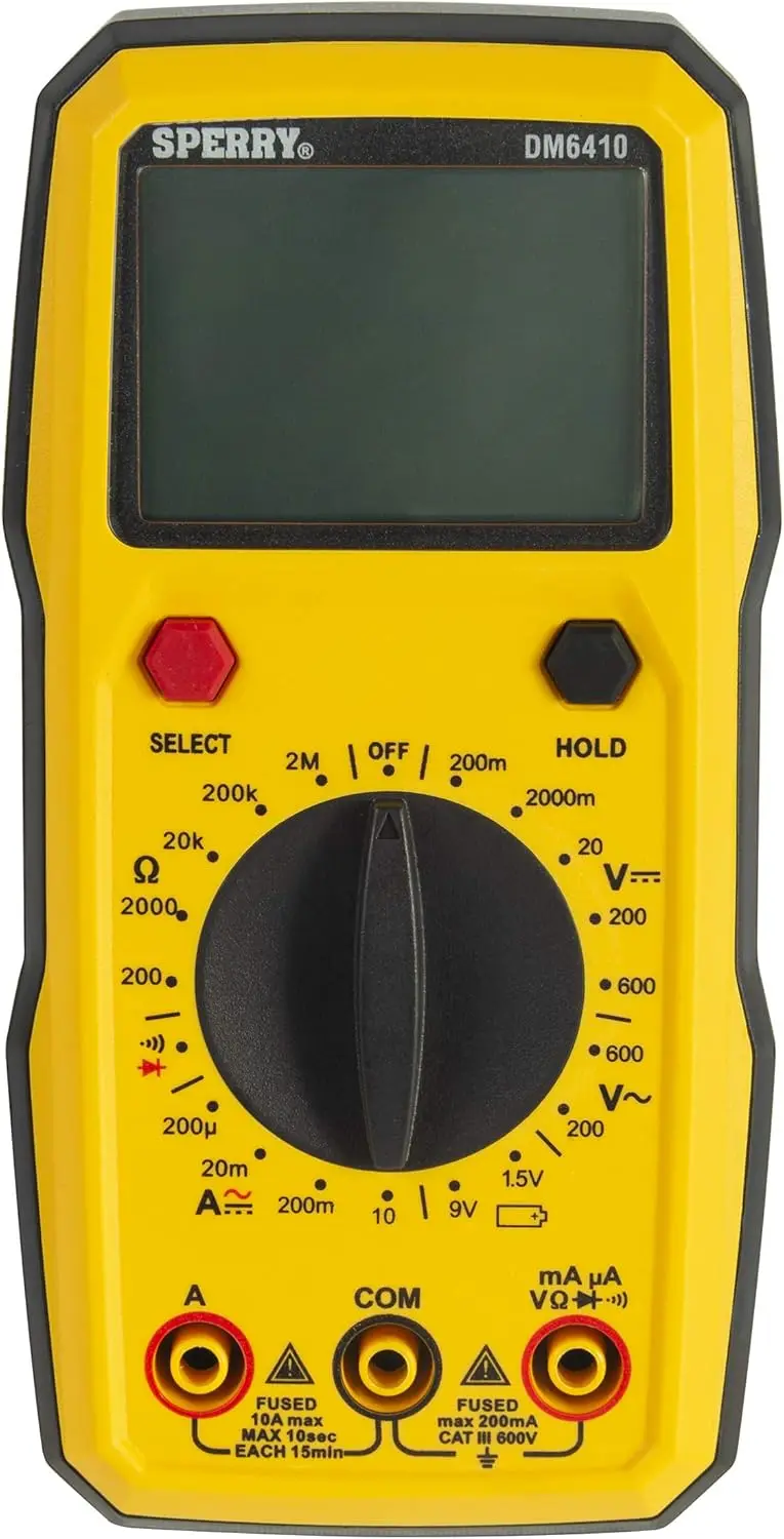 

Instruments DM6410 8 Function Digital Multimeter, Yellow