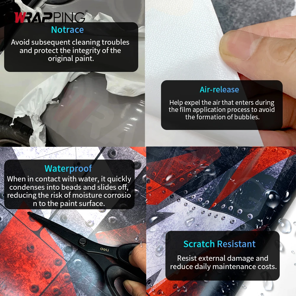 

Камуфляжная виниловая пленка, самоклеящаяся пленка для выпуска воздуха, пузырьковая, устойчивая к царапинам, водонепроницаемая для внешнего украшения автомобиля мотоцикла